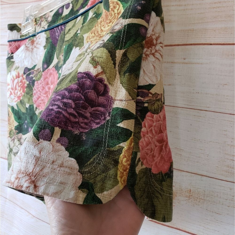 Elevenses Anthropologie Floral Print Cotton Blend Shorts - Picture 7 of 12